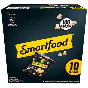 Multicombo de 10 bolsas de palomitas SMARTFOOD® sabor cheddar blanco